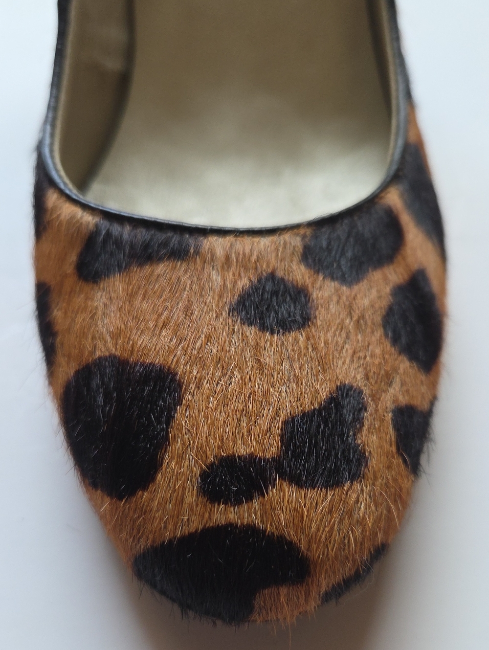 Talbots Calf Hair Leopard Print Stiletto Heels | Color: Black/Tan | Size: 8.5B - Picture 3 of 9